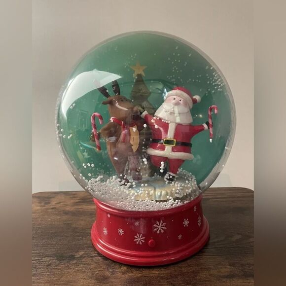 GEMMY Santa Waterless Musical 13” Snow Globe - Picture 1 of 8